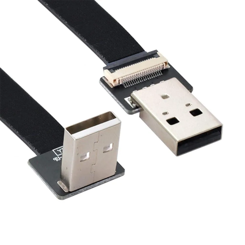 Vszerda Vszerda USB 2.0 Type-A Male to Male Angled FPC Cable 90° 100cm — product photo