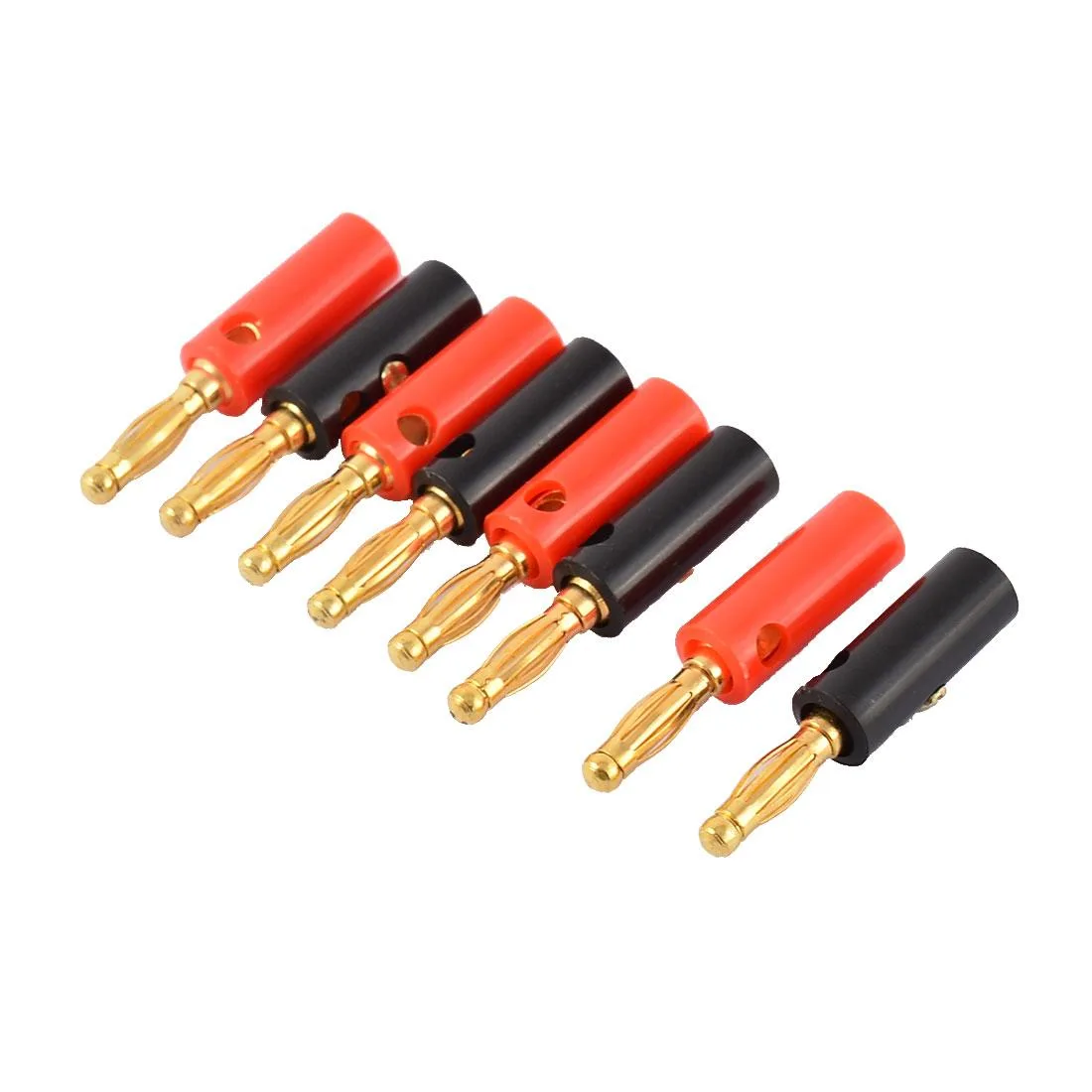 Unique-Bargains Unique-Bargains 8pcs Red Black Plastic Jacket Banana Plug Adapter Connector — product photo