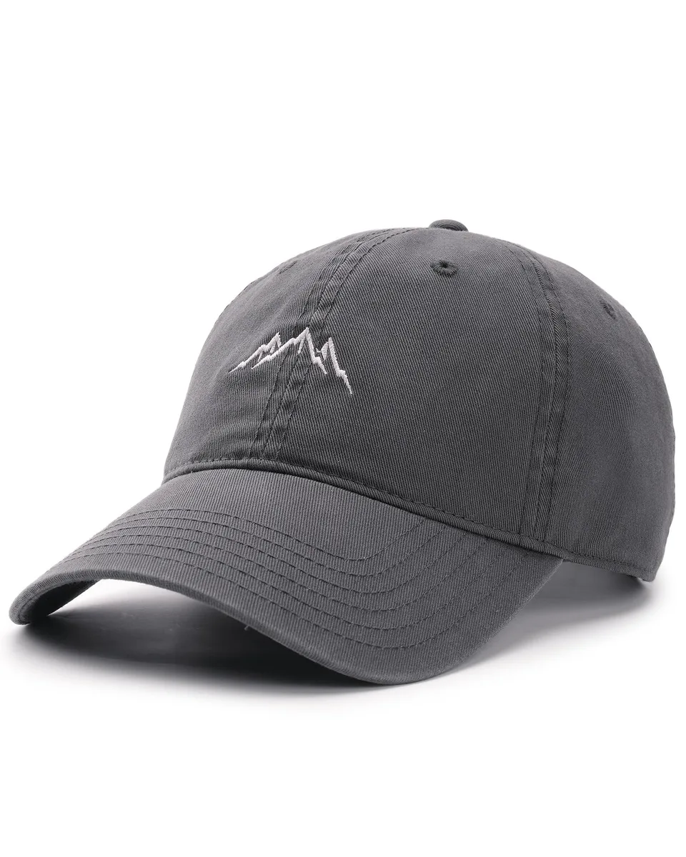  Baseball Cap Mountain Embroidery Black Polyester Unisex — product photo