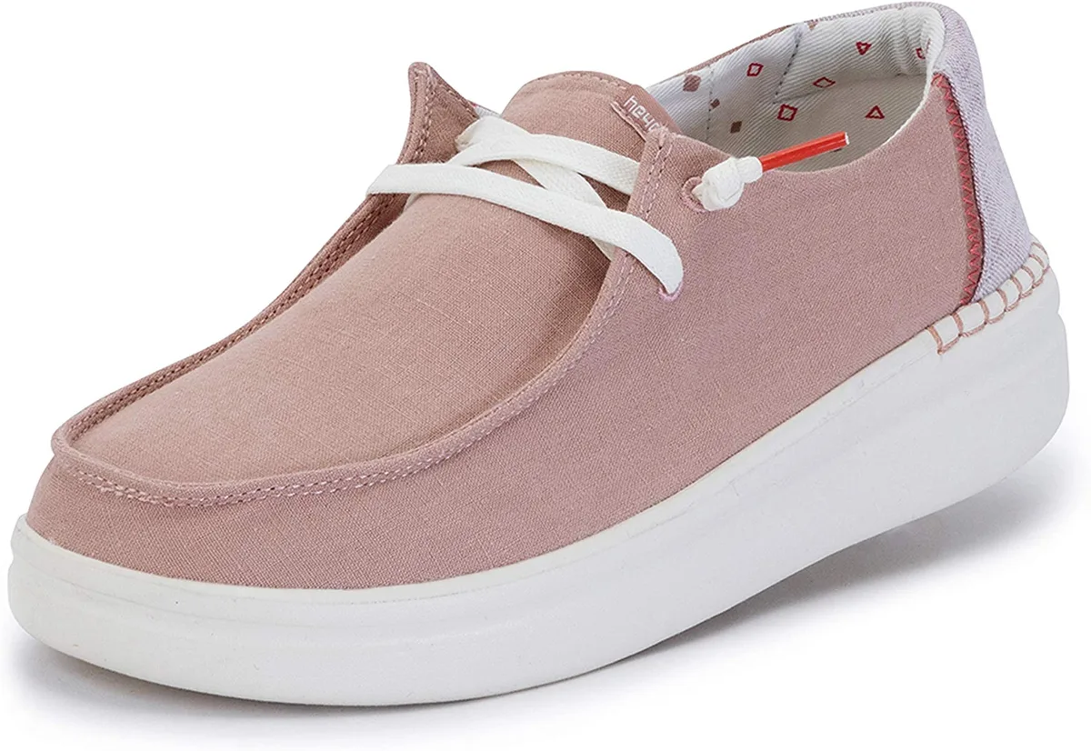 Hey Dude Hey Dude Wendy Lace-Up Loafers Chambray Rose shoe — product photo
