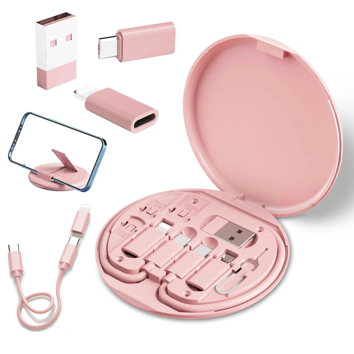 Povdite USB Converter Kit Dusty Rose 12 adapters 3.2 in — product photo
