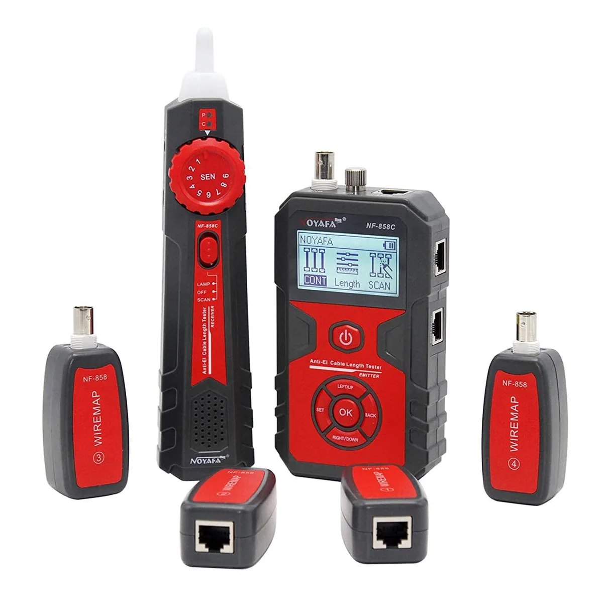 BFKK BFKK LCD Network Cable Tester RJ11 RJ45 VFL POE — product photo