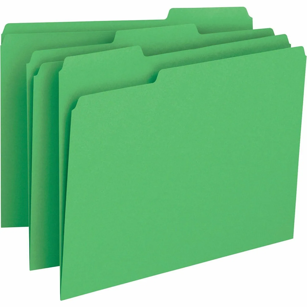 Business Source Business Source 65777 File Folder 11pt 1/3 Cut Green 100/BX — product photo