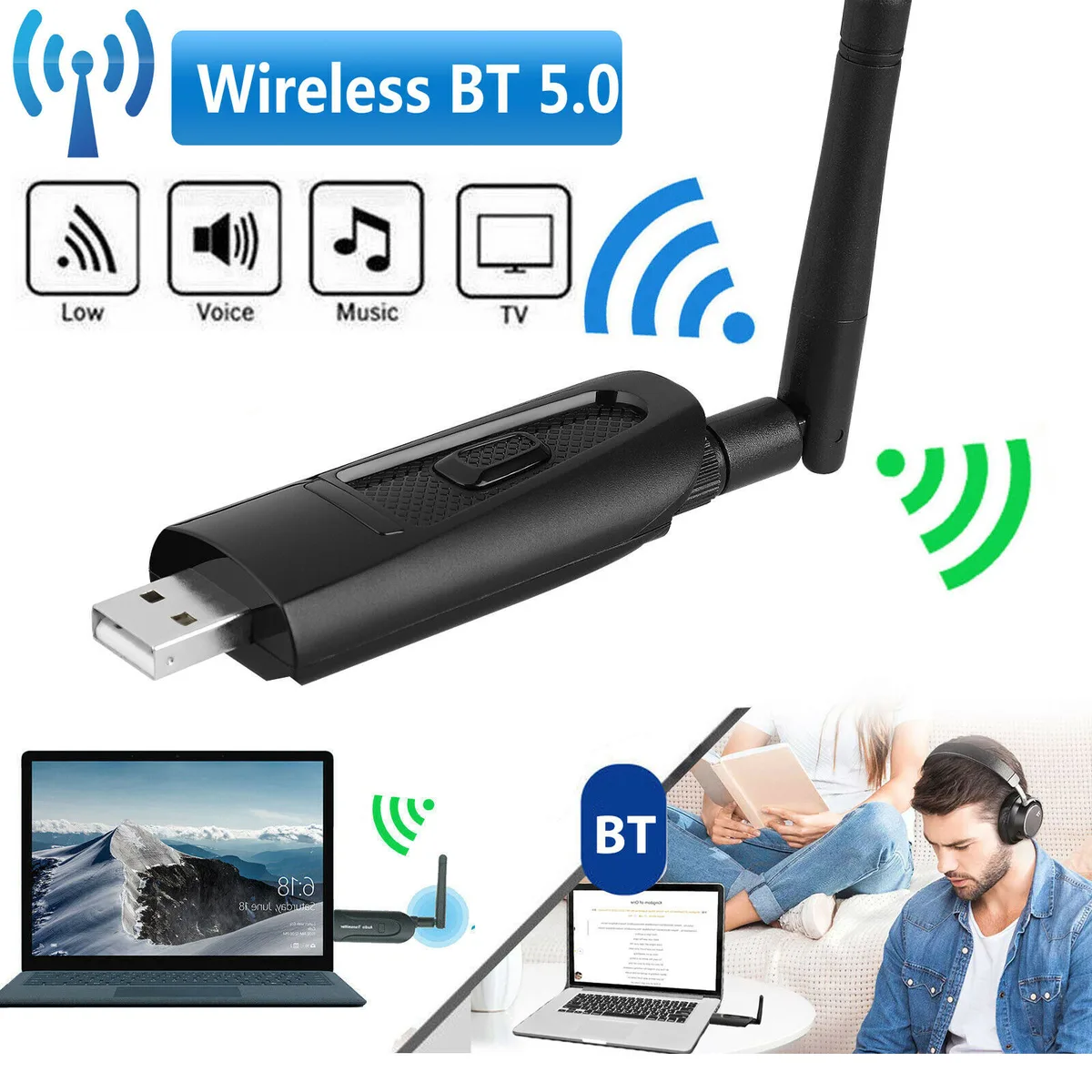 Tonstep Tonstep 039584 Bluetooth 5.0 Audio Transmitter — product photo