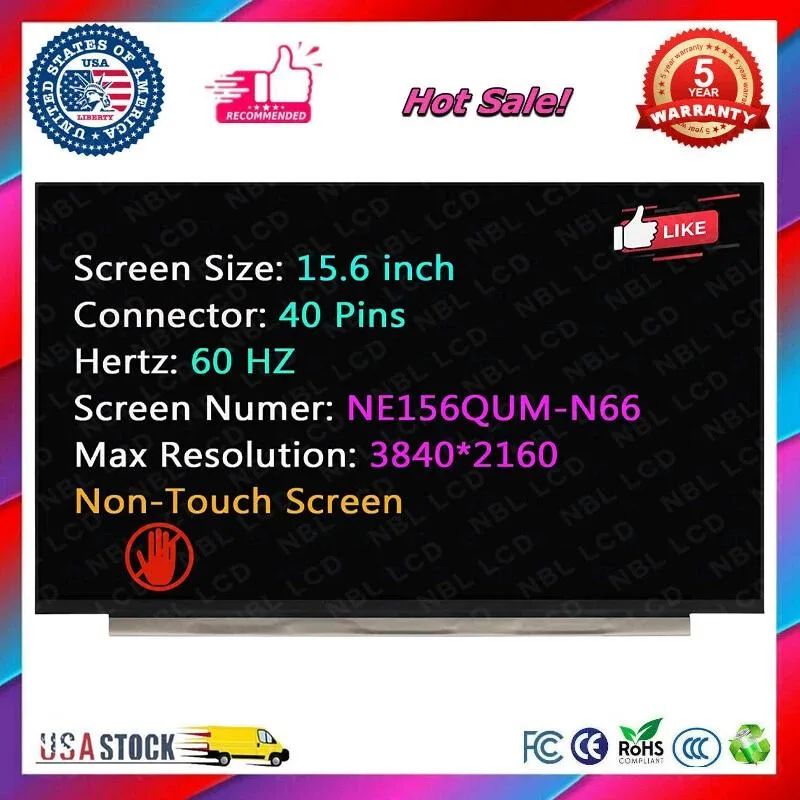 NUOLAISUN NUOLAISUN NE156QUM-N66 MNF601EA1-1 4K LCD laptop screen — product photo