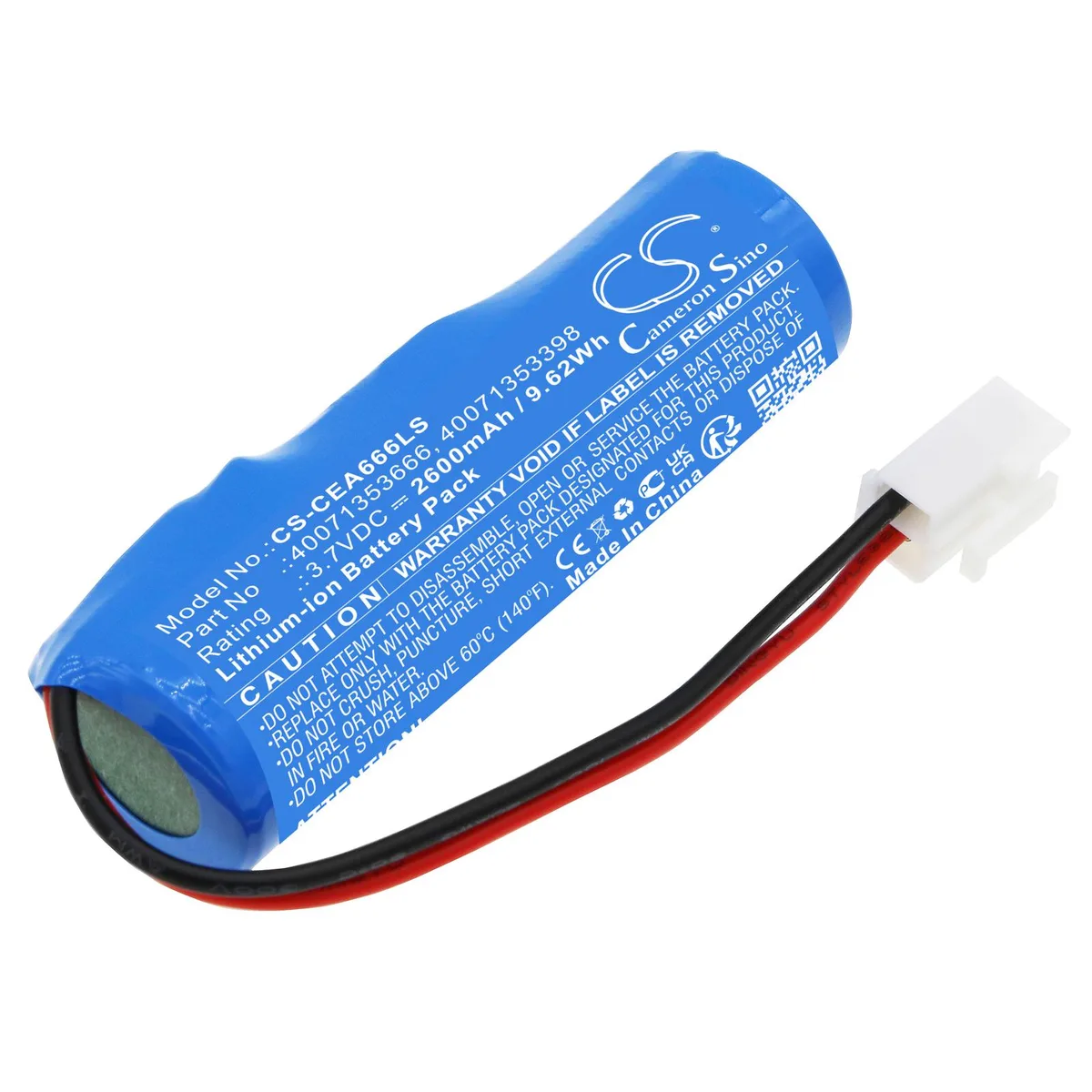 Cameron &amp; Co Cameron &amp; Co DS-CS-CEA666LS Surveillance Accessory Battery Li-ion 2.6 Ah Blue — product photo