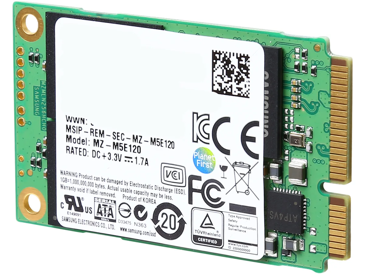 SAMSUNG SAMSUNG 850 EVO MZ-M5E120BW 120GB mSATA internal SSD — product photo