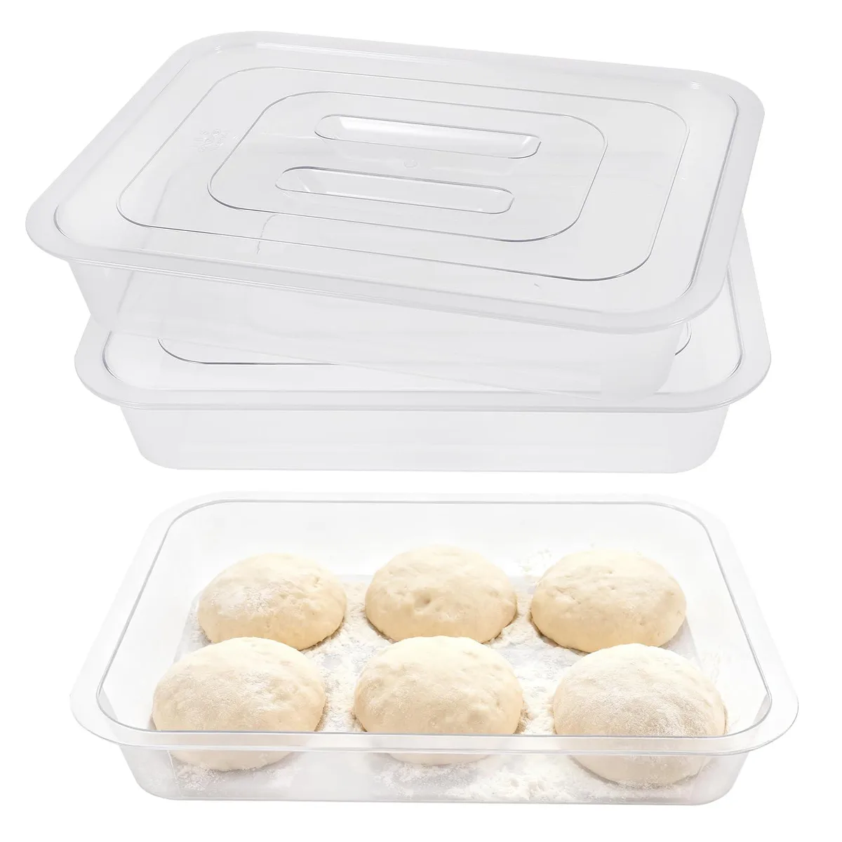 Red rectangular acrylic proofing box with clear lid