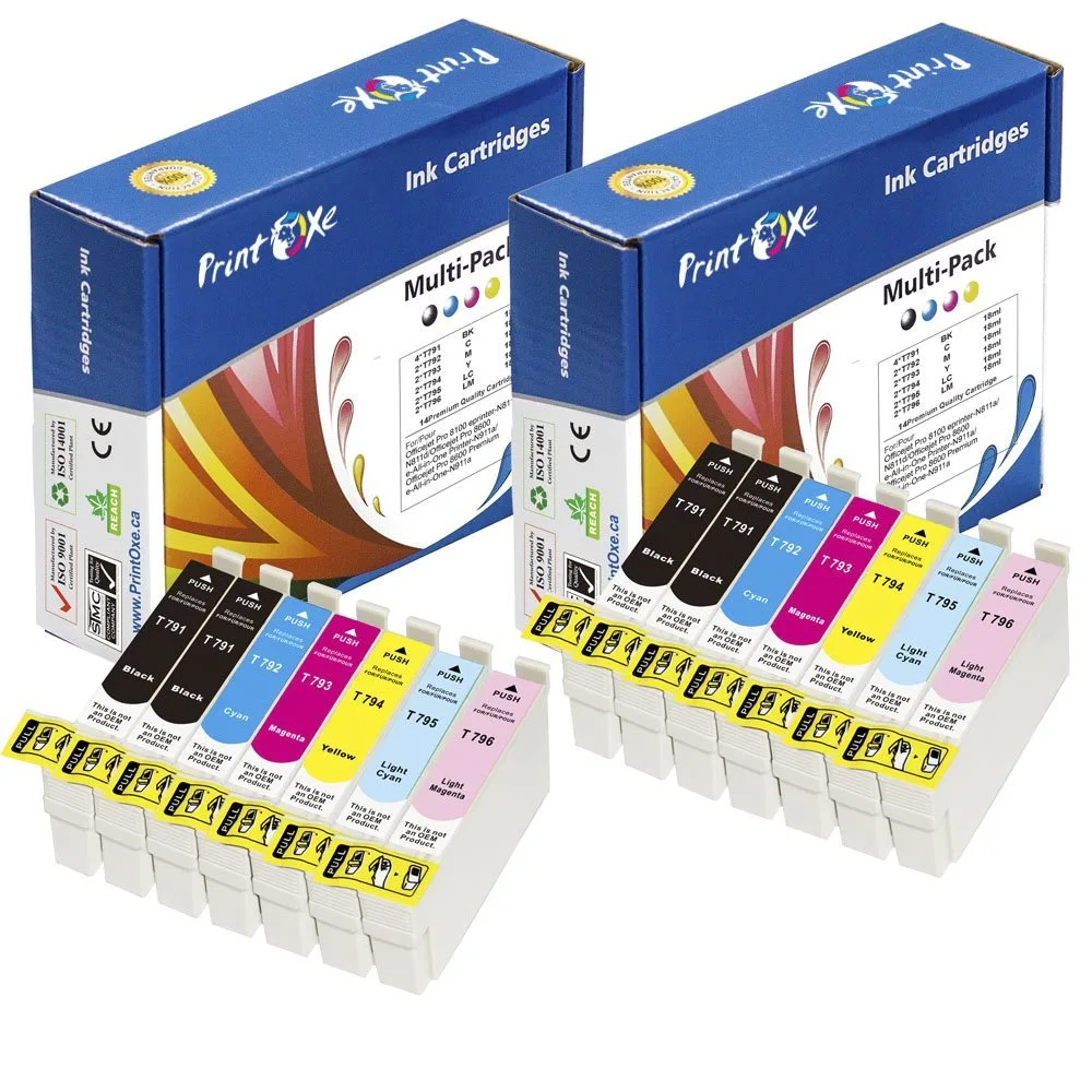 PrintOxe PrintOxe 14-Pack T079 Ink Cartridges 6 Colors — product photo