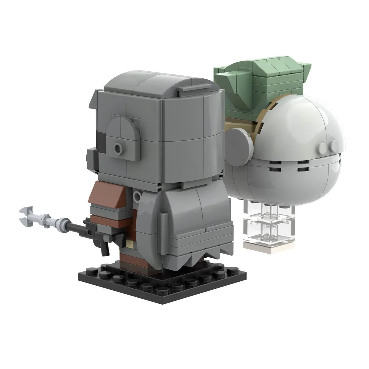 ZITIANYOUBUILD ZITIANYOUBUILD C4927 Mandalorian BrickHeadz Baby Yoda Kit 228 Parts — product photo