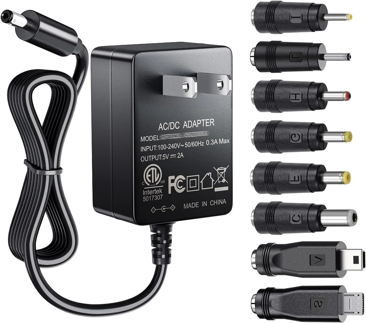 BASEUS BASEUS 5V 2A 10W AC Adapter with 8 Plugs — product photo