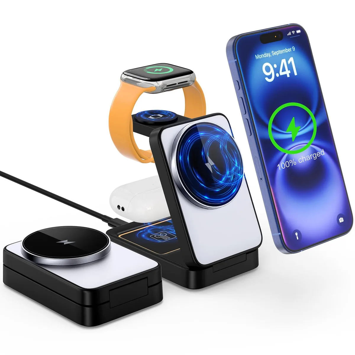  pukerehab ZYH-J15 3 in 1 Wireless Charger Station — product photo