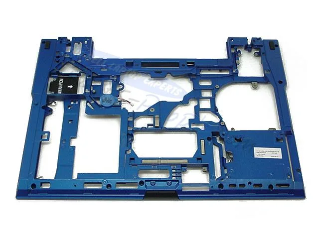 Blue replacement bottom cover for Dell Latitude E6500, includes spring and battery latches