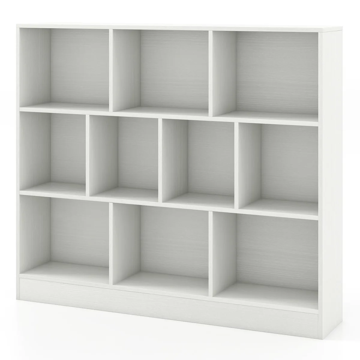 SlickBlue SlickBlue Wooden Toy Storage Organizer 10 Cubes White 47.5" x 9.5" x 41 — product photo