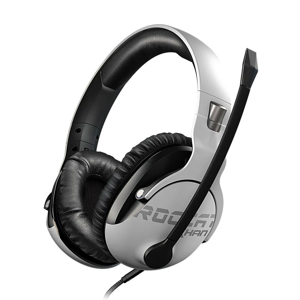 White full-size wired gaming headset with padded ear cups and headband