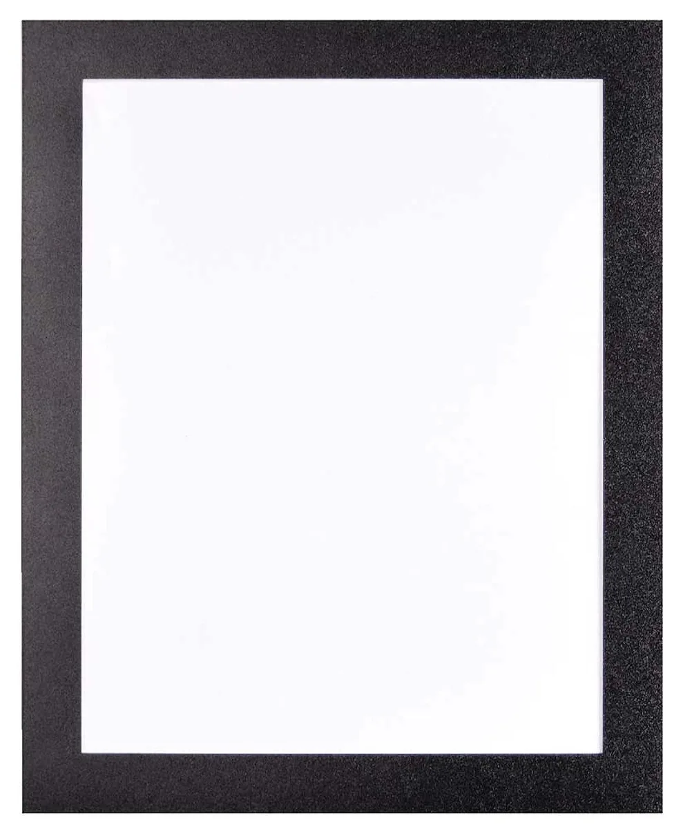 Two clear rectangular PVC sign holders with black borders, self-adhesive backing, 13 by 19 inches