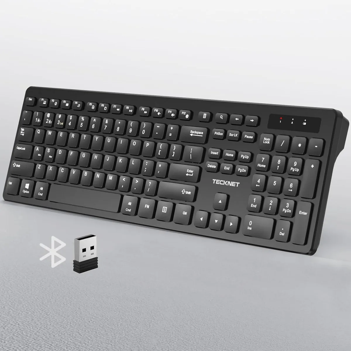 TUKO TUKO Full Size Wireless Gaming Keyboard 2.4G 105 Days Battery Black — product photo