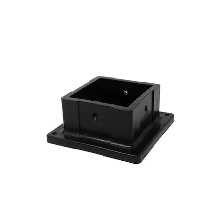 Nuvo Iron Nuvo Iron PPA4X4B Multi-Purpose Black 4in x 4in Plastic Post Base Anchor fencing — product photo