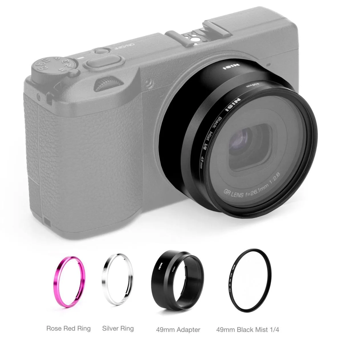 Nisi Nisi Black Mist 1/4 Filter Kit for Ricoh GR3x 49mm — product photo