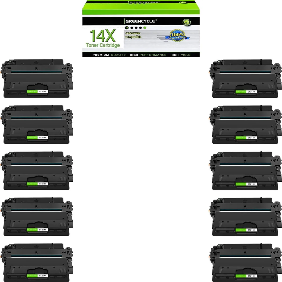 GREENCYCLE GREENCYCLE CF214X toner cartridge 10-pack black 17500 pages — product photo