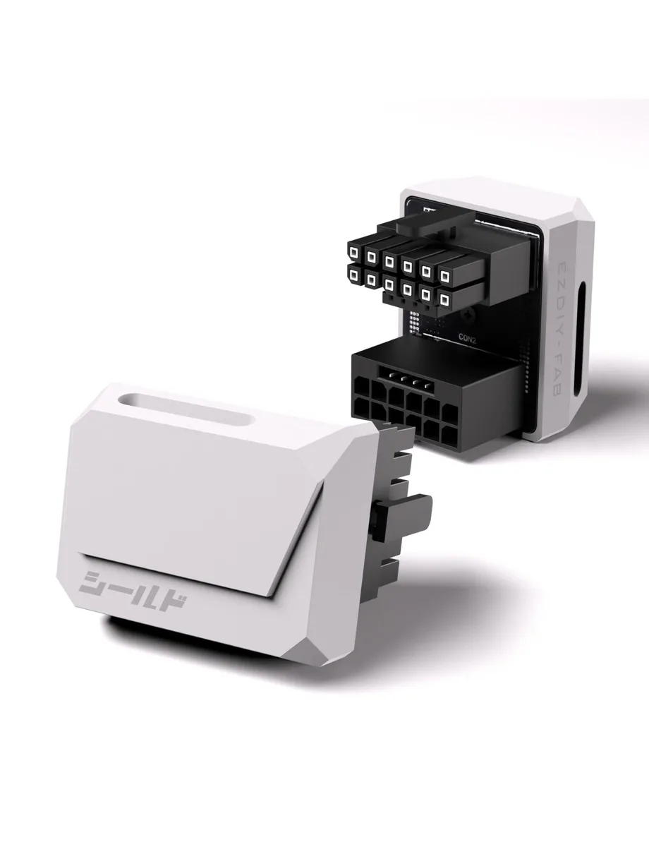 WRIARICH WRIARICH 600W 16 Pin 12VHPWR GPU Power Adapter 180 Degree RVS White — product photo