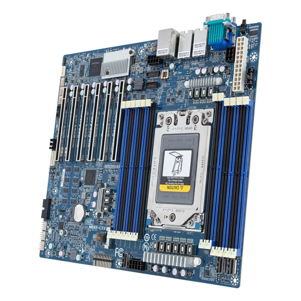 GIGABYTE GIGABYTE ME03-CE0 server motherboard EPYC 8004 SP6 12 DDR5 4800 2x 10G LAN — fotografija izdelka