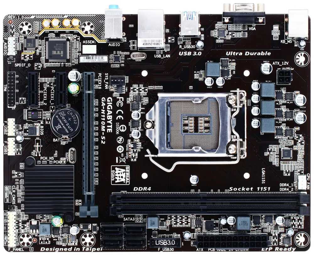GIGABYTE GIGABYTE GA-H110M-S2 Intel motherboard — product photo