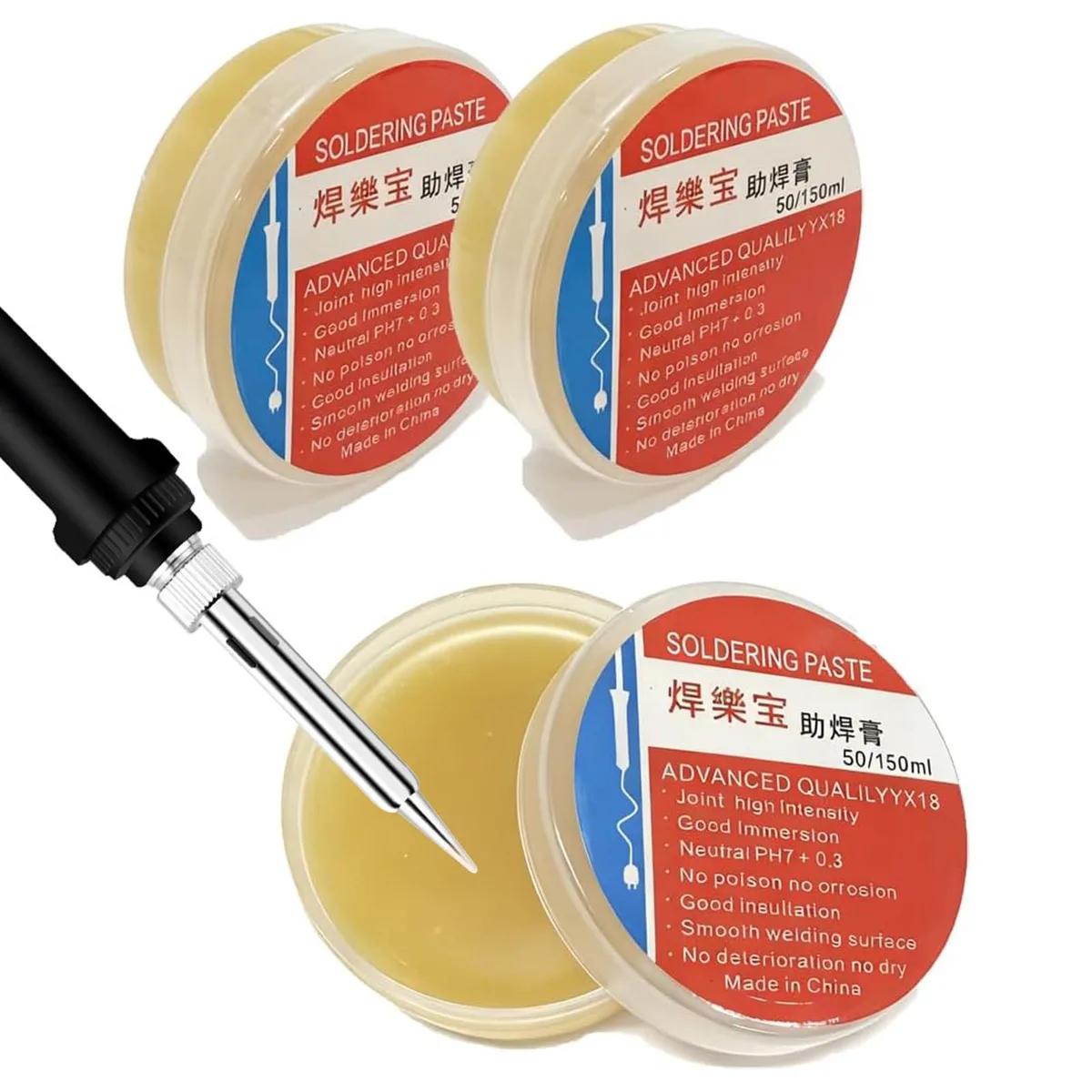  Soldering Flux Paste Lead-Free No-Clean 3pcs 32g — product photo