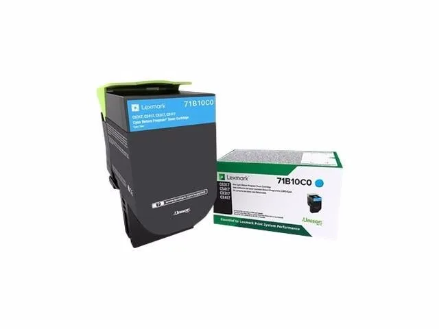 Lexmark Lexmark 71B10C0 Cyan Toner Cartridge 2300 Pages — product photo