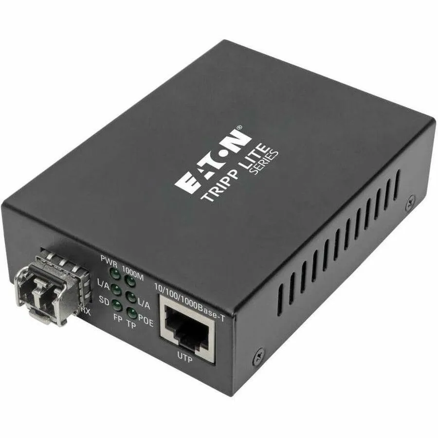 Tripp Lite Tripp Lite N785-INT-PLCMM1 media converter 1000 Mbps PoE+ 550 m 850 nm LC — product photo