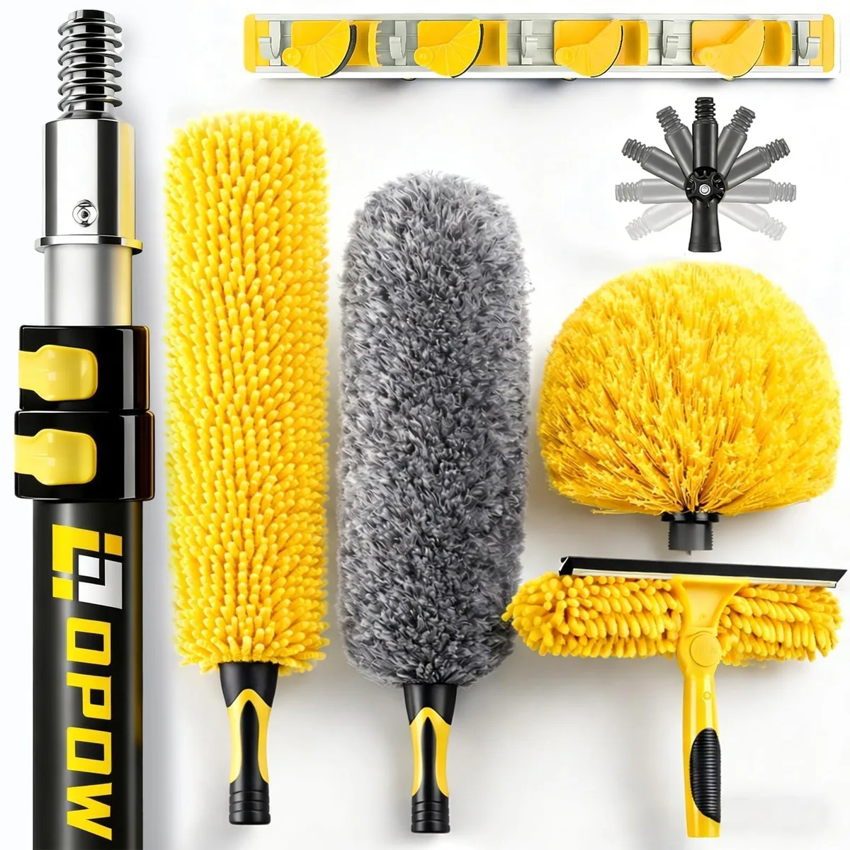 Metra 20 ft high ceiling duster kit with black telescoping pole and microfiber heads