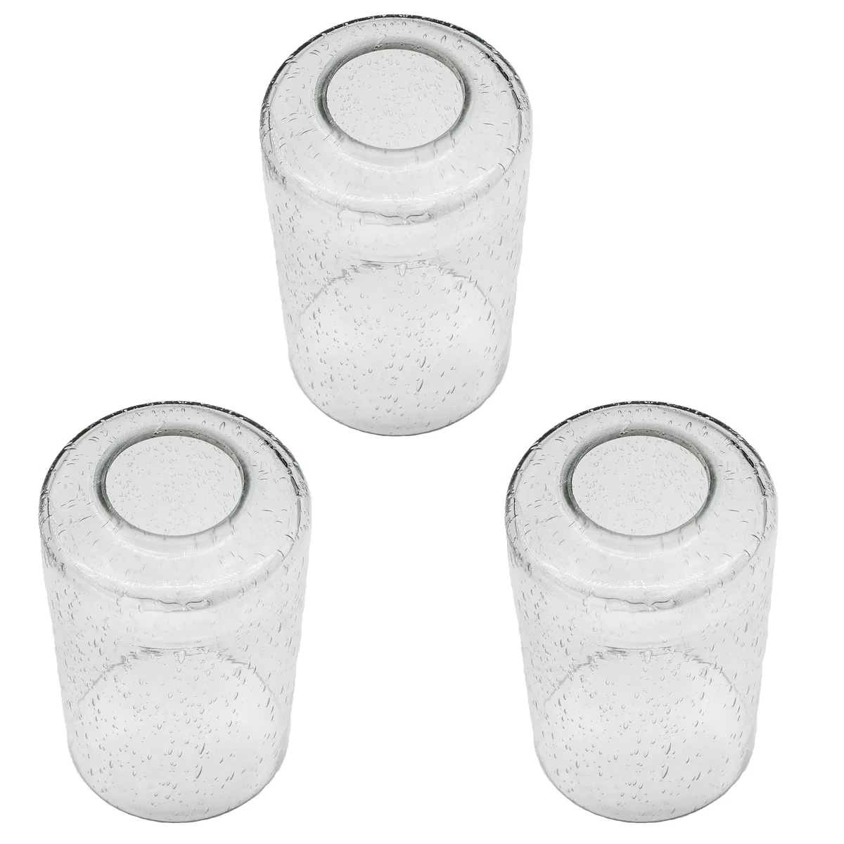 LED Updates LED Updates Bubble Seeded Glass Shade 3-Pack Clear Cylinder 1 5/8 Fitter — product photo