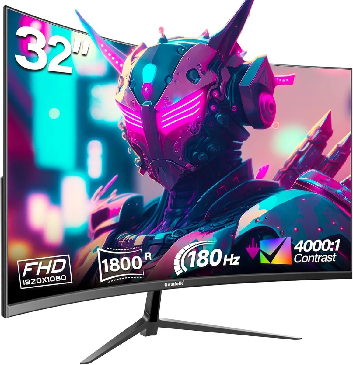 Gawfolk Gawfolk 32" 1800R Curved Gaming Monitor 180Hz VA 1080P — product photo