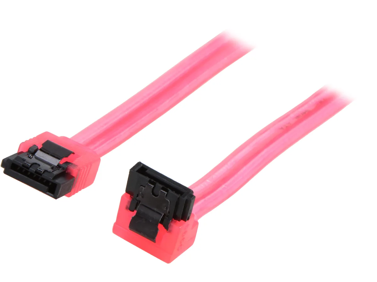 Nippon Labs Nippon Labs SATA3L2FT90/180RD 2 ft SATA cable 90 to 180 degree UV Red — product photo