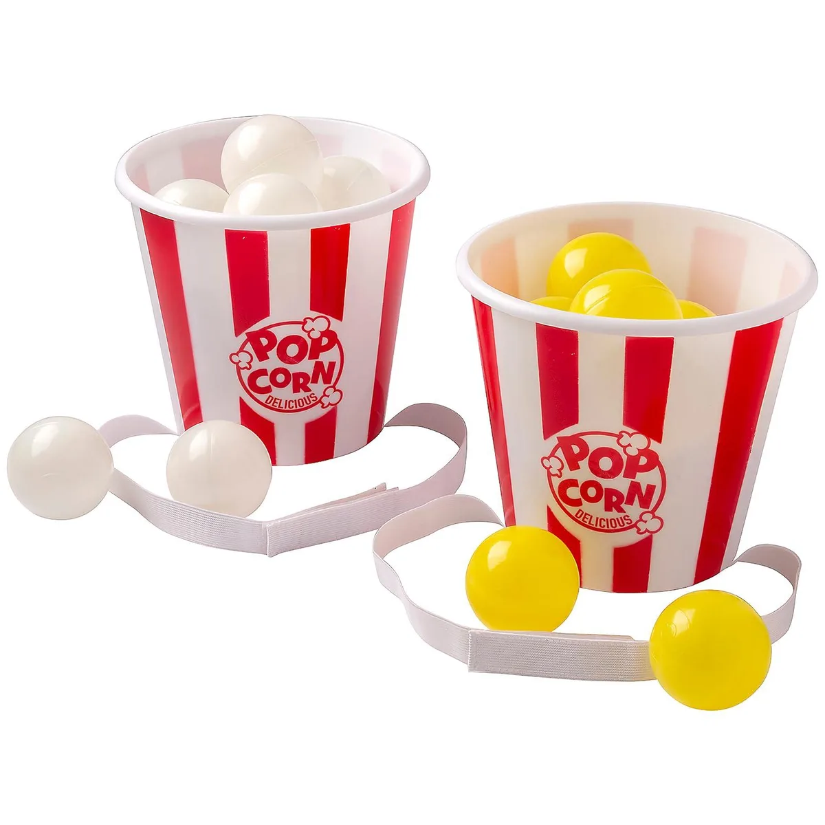  Worry Free Gadgets 13962318 Popcorn Bucket Ball Toss Game 14 Pieces — product photo