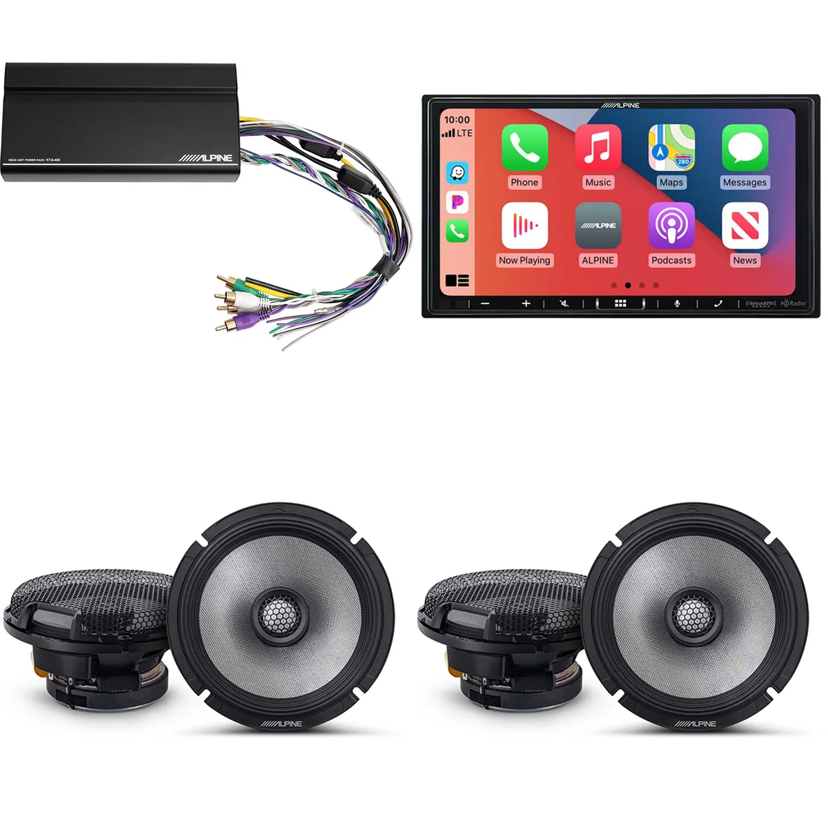 Alpine Alpine iLX-407 7-Inch Receiver Bundle with 6.5" Speakers and 450 Amplifier — product photo