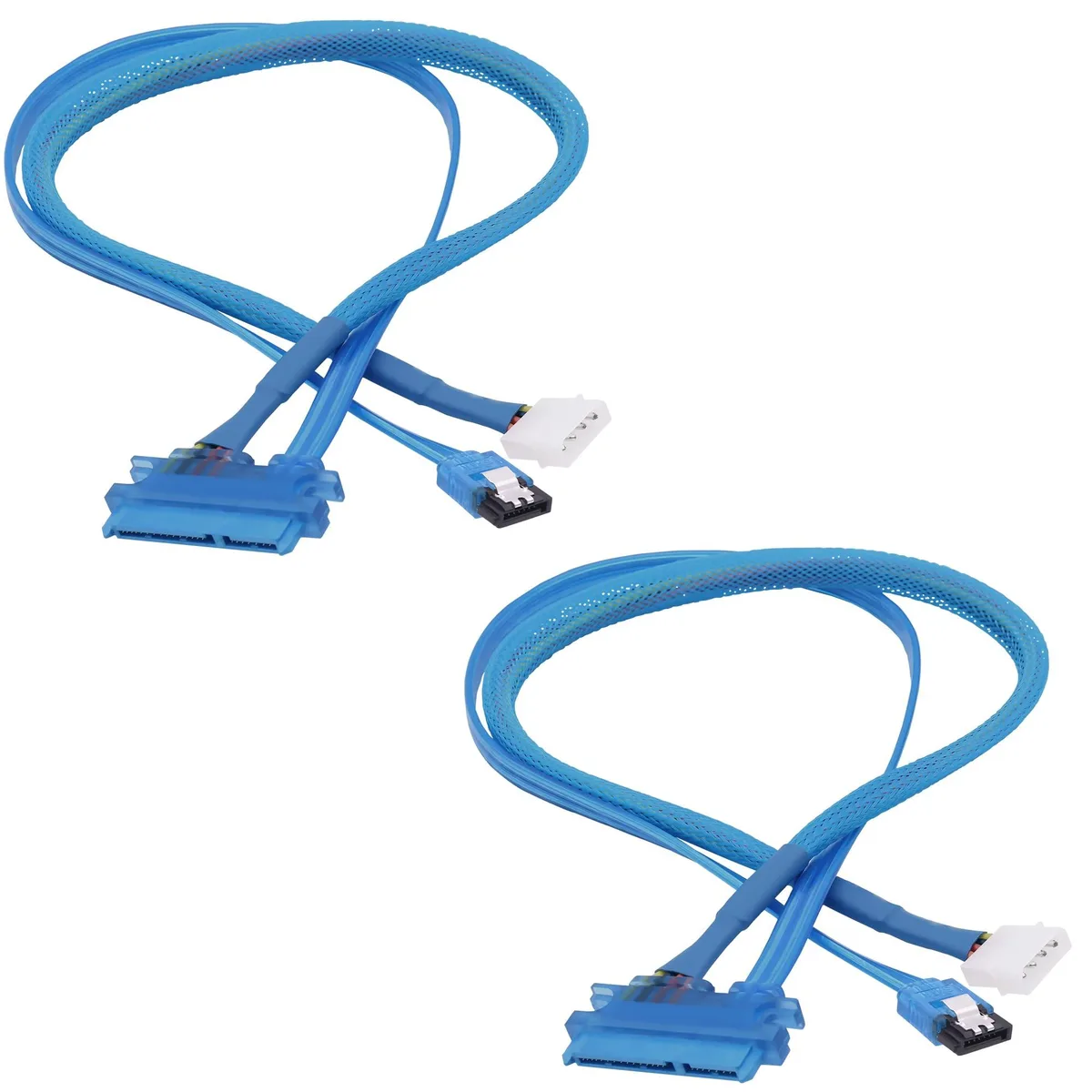 Vszerda Vszerda 22Pin SATA 7+15 to 7Pin + IDE 4Pin Combo Cable 50cm 2pcs — product photo