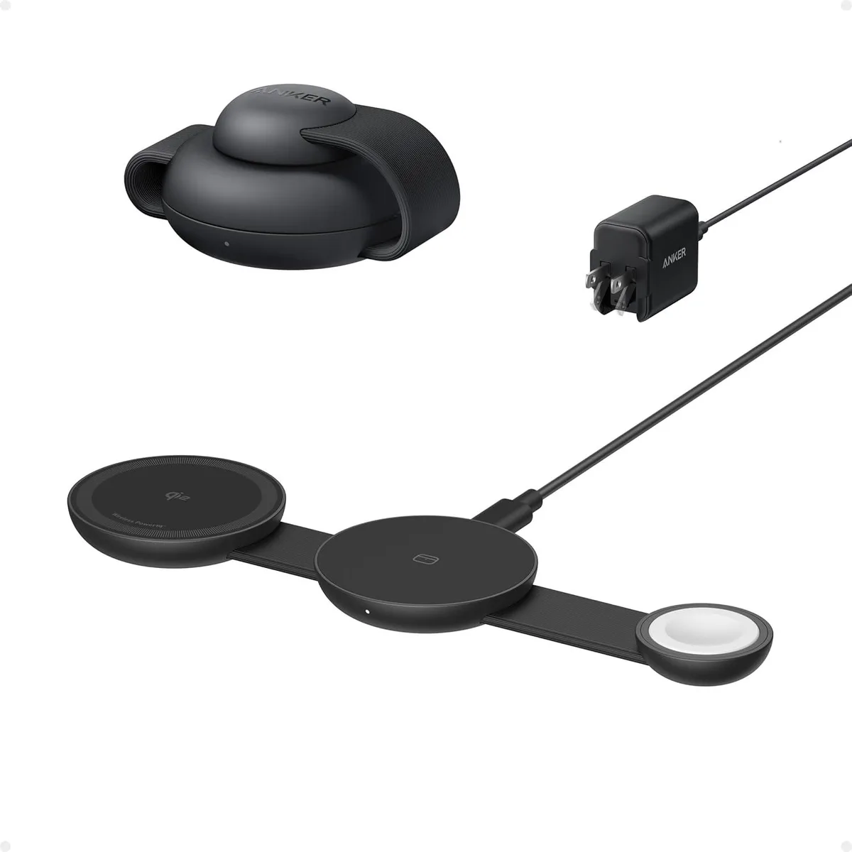FLEANE FLEANE MagGo UFO 3-in-1 Charger 15W Qi2 Foldable iPhone 17/16/15/14 AirPods Watch — product photo