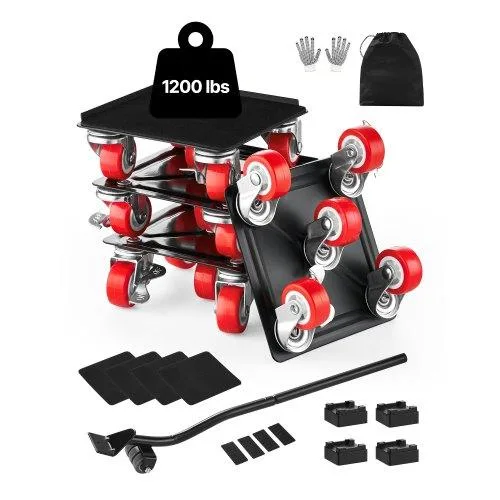 VEVOR VEVOR Furniture Dolly Set 1200 lbs 4 Dollies 5 Swivel Casters Carbon Steel — product photo
