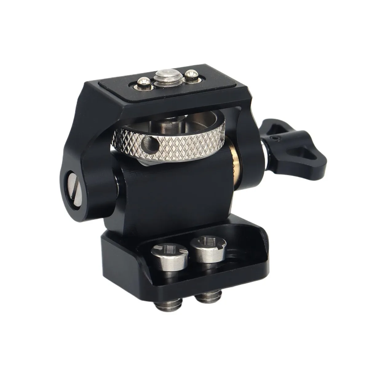 SZJELEN SZJELEN Camera Monitor Mount 1/4" Screw 360° Swivel 180° Tilt Damping Black — product photo