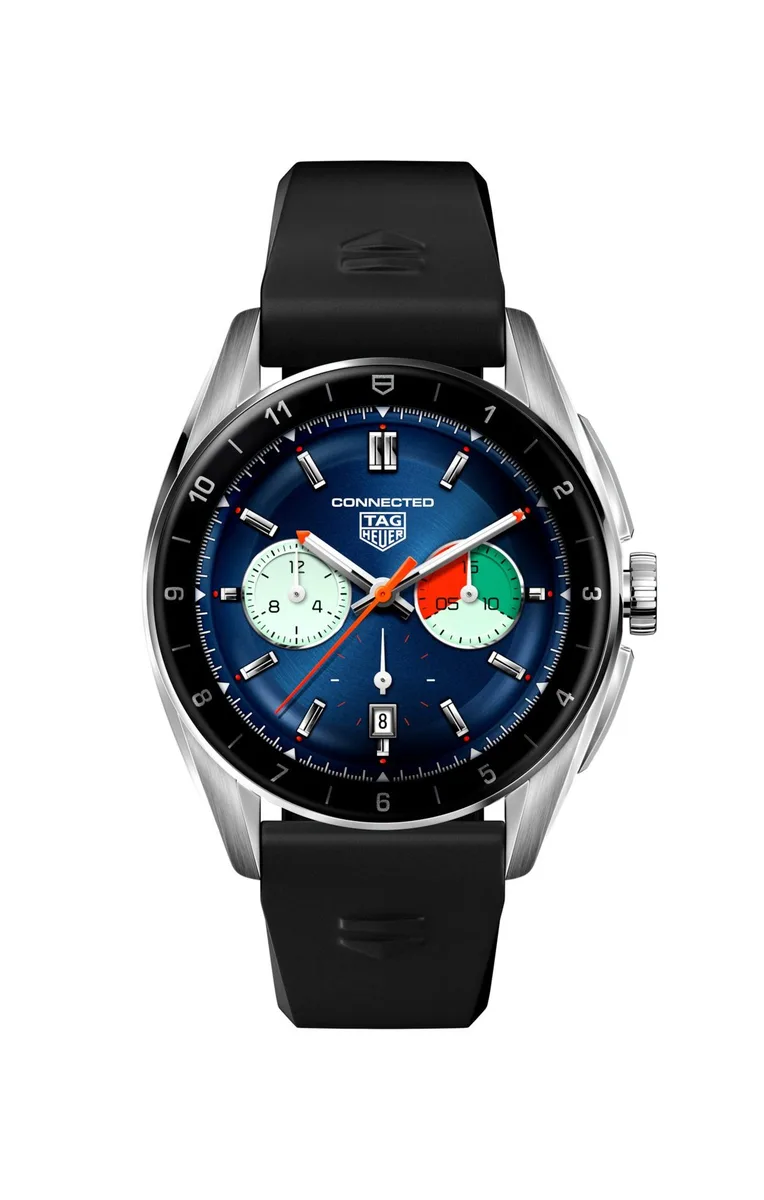 Tag Heuer Tag Heuer Connected Calibre E4 42mm Black Rubber Strap Watch — product photo