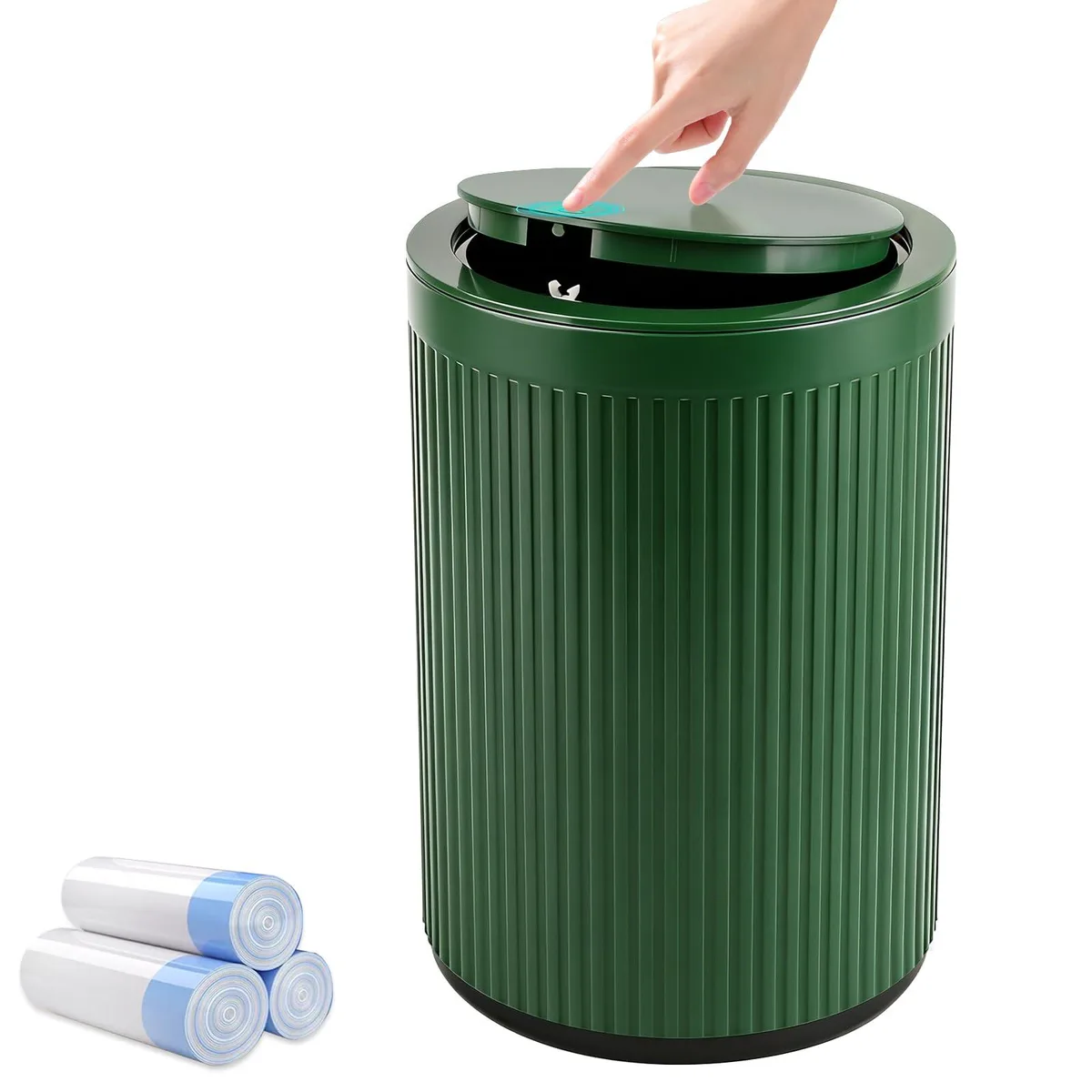  JiatuA T25-1 2.1 Gal Trash Can Green 12 Pack — product photo
