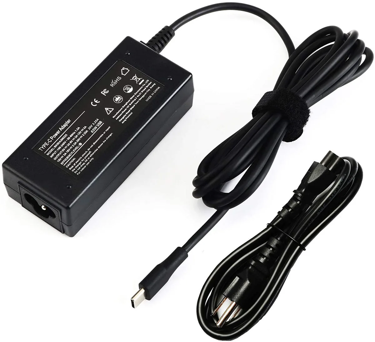 myVolts myVolts 65W USB-C Chromebook Charger Dell Chromebook 11 13 14 3100 3400 5190 3380 7486 2-in-1 P28T P29T — product photo