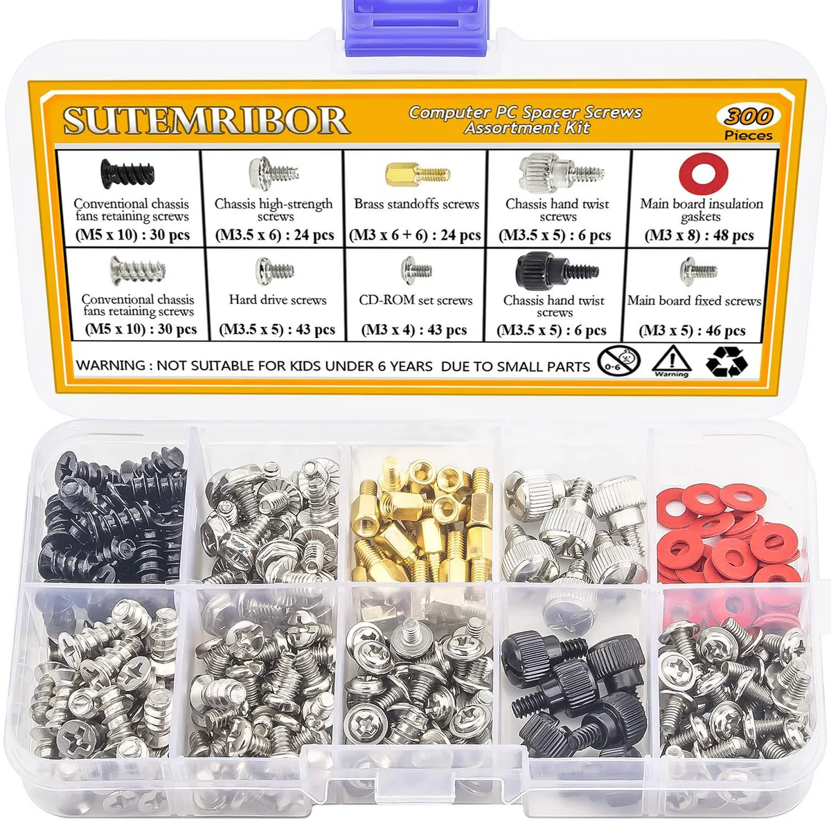 Winait Winait 300PCS Screw Standoff Kit motherboard accessory — product photo