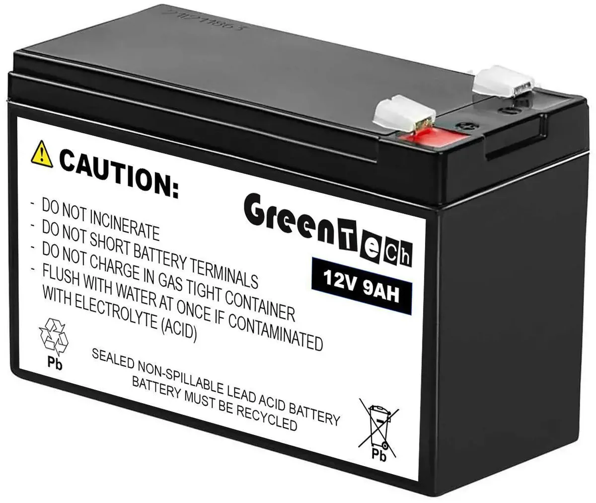 GreenTechLLC GreenTechLLC RBC17 12V 9AH SLA Battery Cartridge #17 — product photo