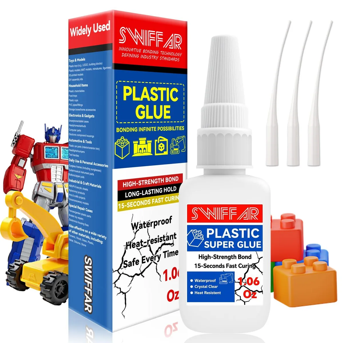  Permanent Clear Super Glue for Plastic Heavy Duty Repair Cement Kit — product photo
