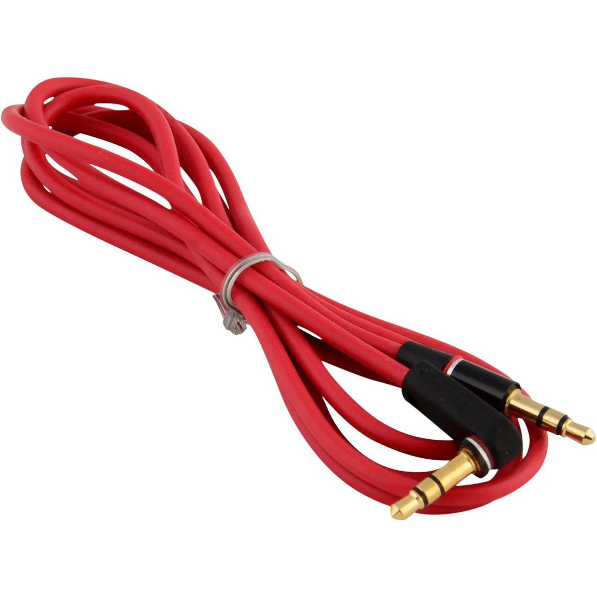 JacobsParts Inc. JacobsParts Inc. AUX35-RED-L 3.5mm Male to Male L-Shaped 4 ft — product photo