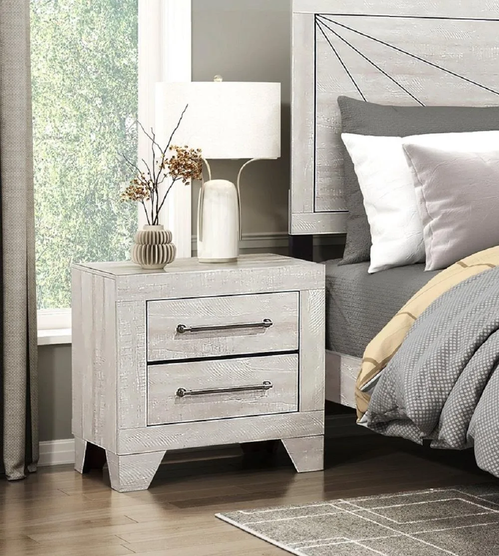 tuphen tuphen Nightstand Dusty Gray Oak 2 Drawers 21.5x15x23in — product photo