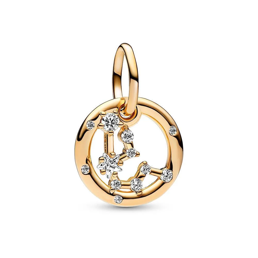 PANDORA PANDORA Aquarius Zodiac Dangle Charm 14k Gold-Plated Silver — product photo