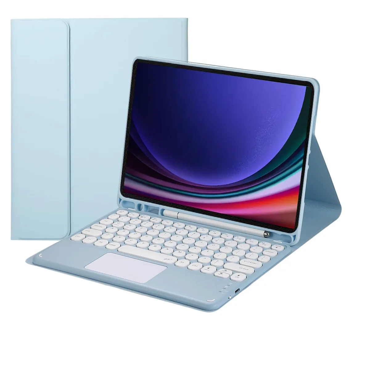 Timoom Timoom Bluetooth Keyboard Case with Touchpad for Samsung Tab S9 FE 10.9"/S9 11" 2023 Blue — product photo